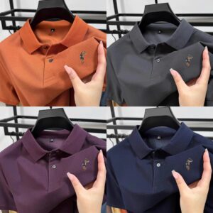men's short sleeve summer comfortable breathable polo T-shirt
