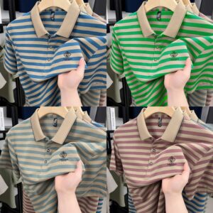 Casual Tops Summer Trend Ice Silk Breathable Polo T-Shirt