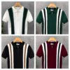 Luxury Contrast Color Striped Polo TShirt (Pack of 4)